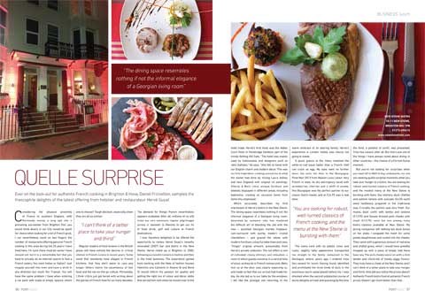 Portfolio Magazine June 2016 New Steine Bistro Business Lunch Review