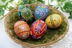 easter eggs basket